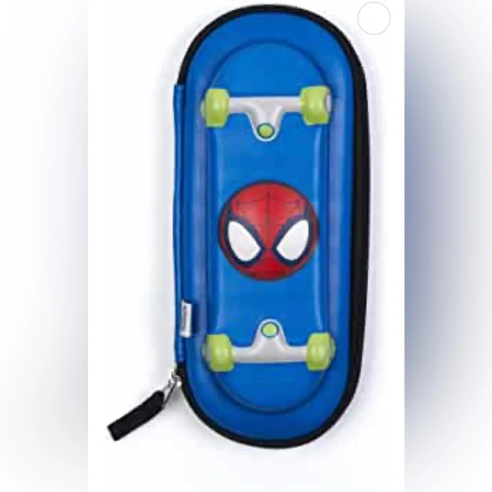 Marvel Spiderman skateboard pencil case Blue new Yoobi